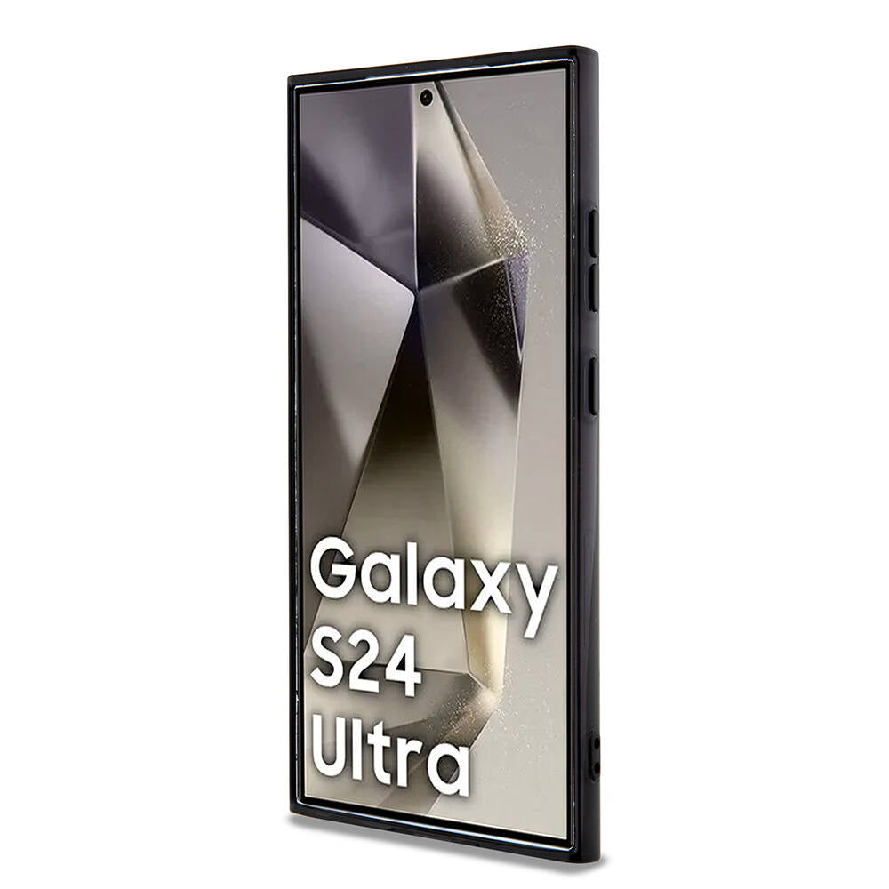 AMG Galaxy S24 Ultra Orjinal Lisanslı M-safe Şarj Özellikli Eşkenar Dörtgen Desenli Transparan Kılıf