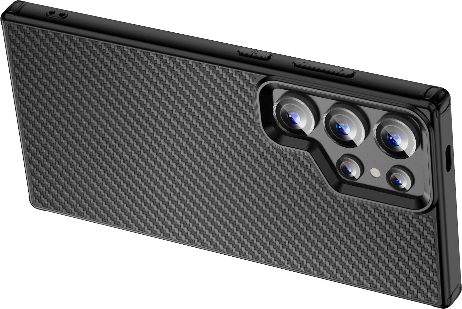 Wlons Radison Galaxy S24 Ultra Aramid Karbon Fiber M-safe Özellikli Telefon Kılıfı