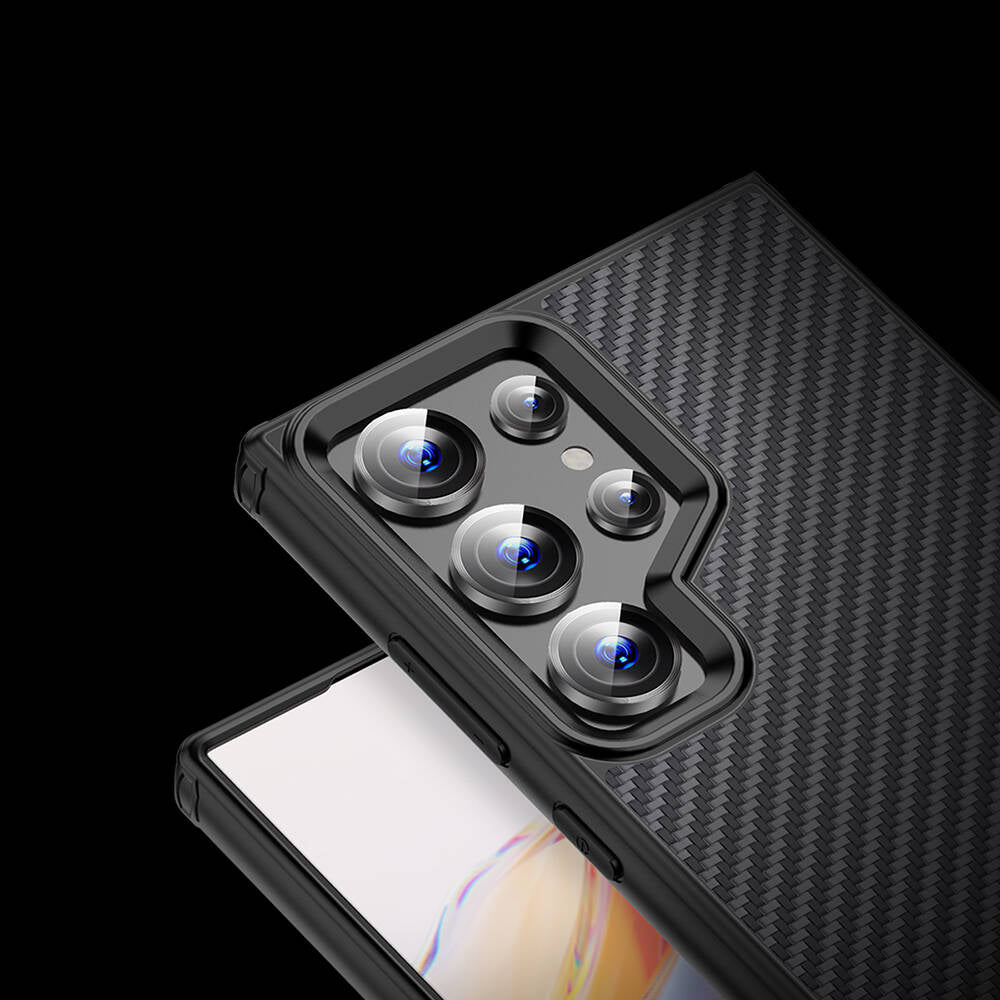 Wlons Radison Galaxy S24 Ultra Aramid Karbon Fiber M-safe Özellikli Telefon Kılıfı