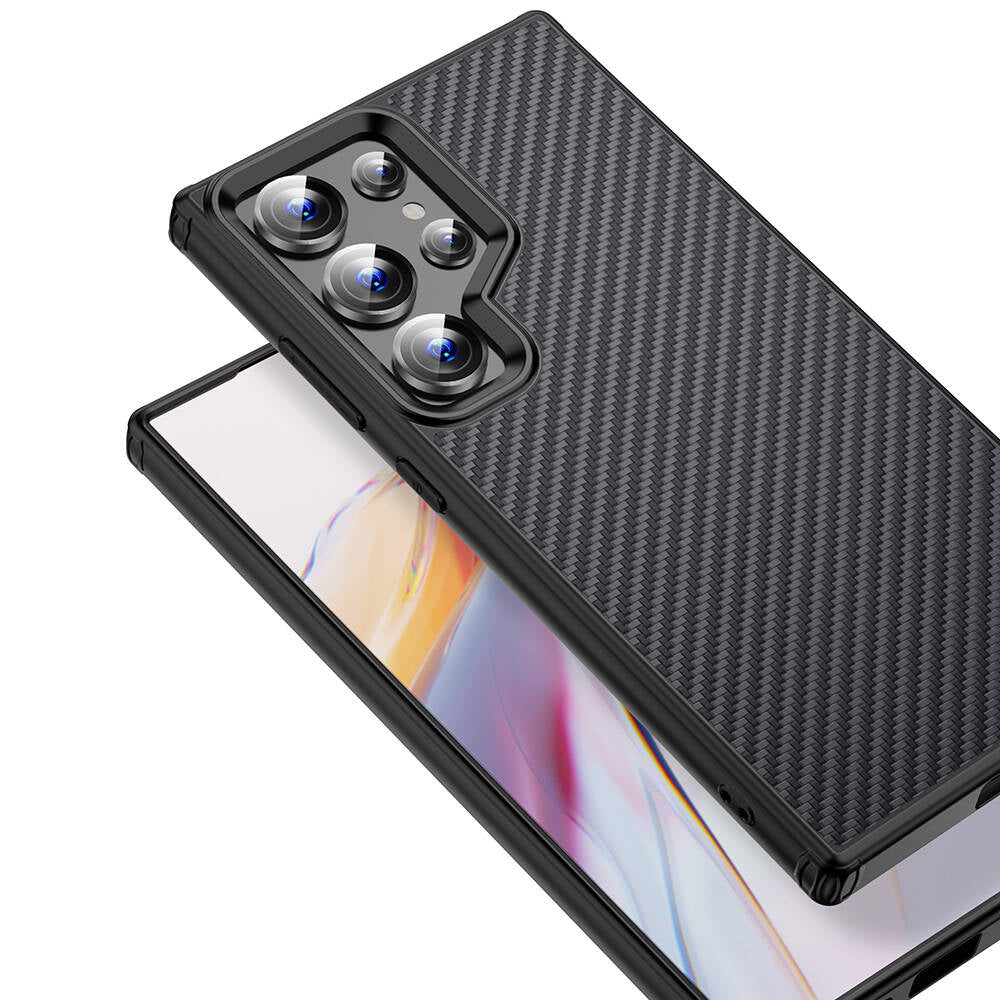 Wlons Radison Galaxy S24 Ultra Aramid Karbon Fiber M-safe Özellikli Telefon Kılıfı