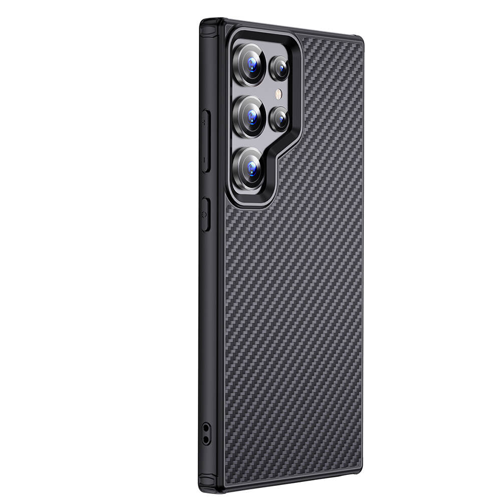 Wlons Radison Galaxy S24 Ultra Aramid Karbon Fiber M-safe Özellikli Telefon Kılıfı