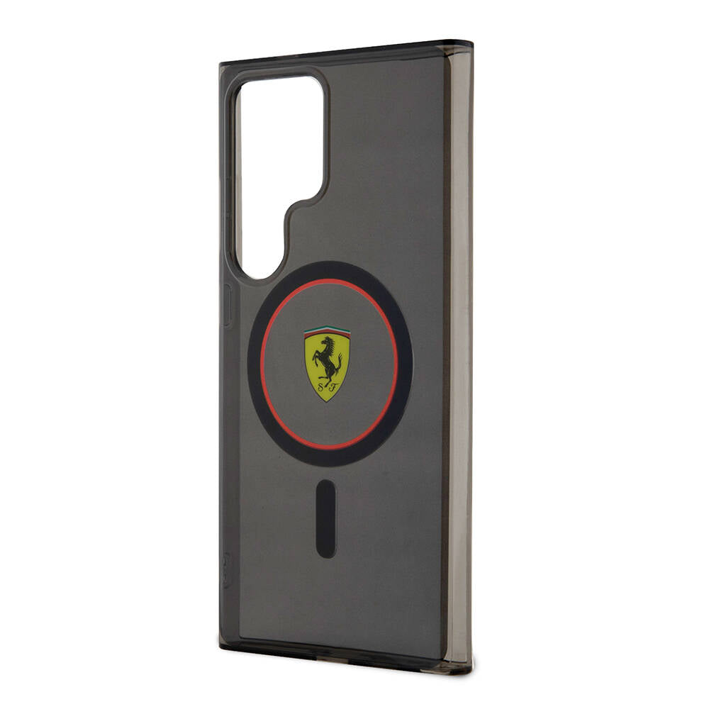 Ferrari Galaxy S24 Ultra Orjinal Lisanslı M-safe Şarj Özellikli Füme İç Yüzey Circle Line Kılıf