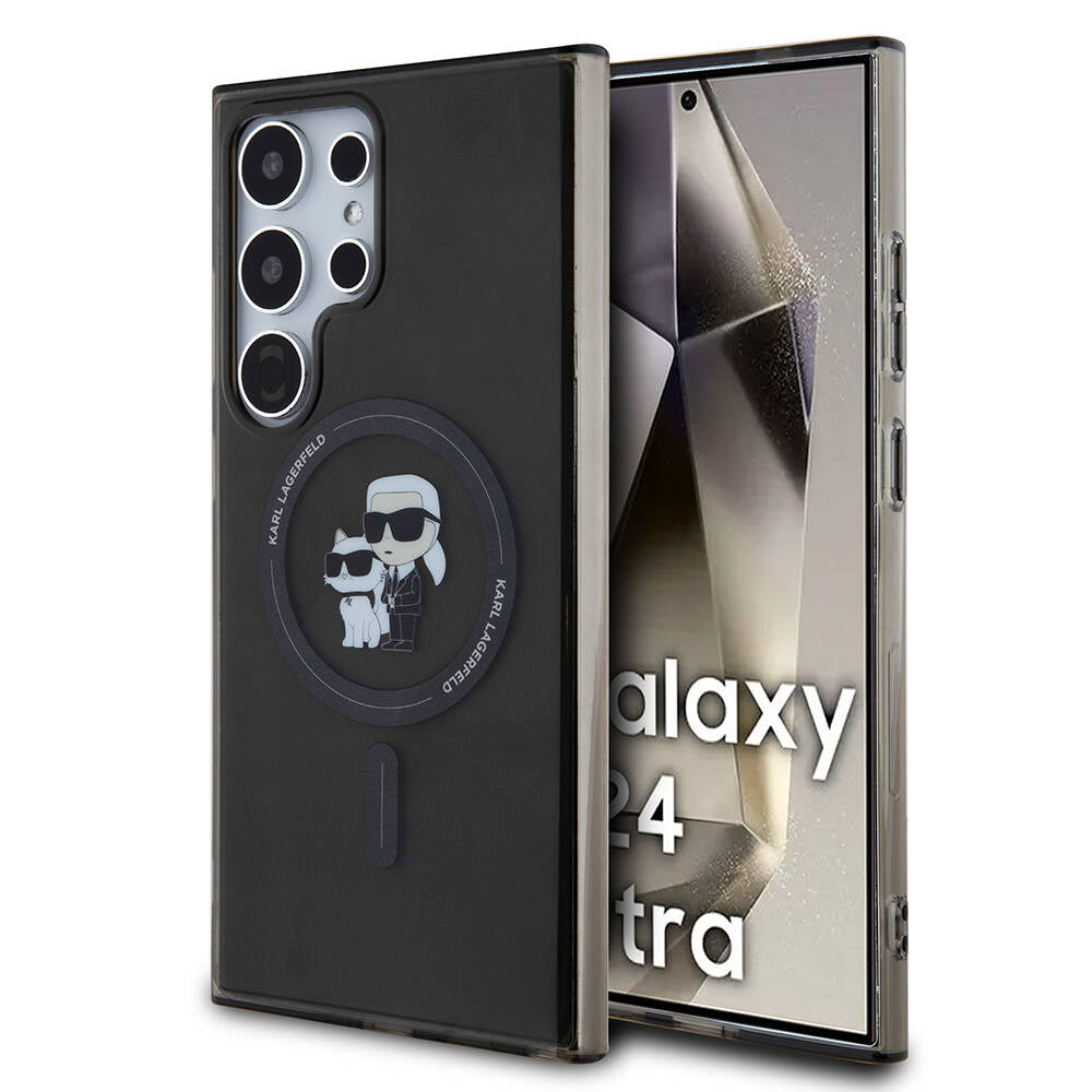 Karl Lagerfeld Galaxy S24 Ultra Orjinal Lisanslı Karl & Choupette IML Baskılı Magsafe Kılıf