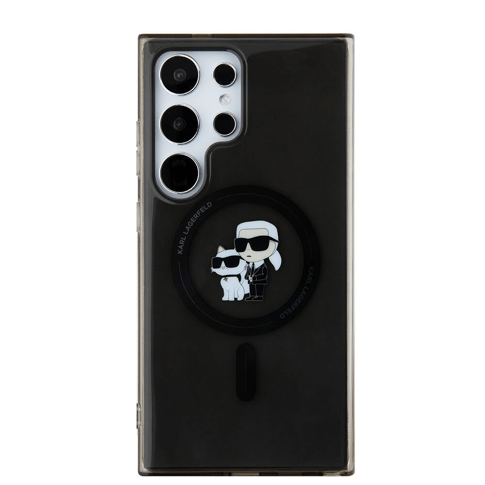 Karl Lagerfeld Galaxy S24 Ultra Orjinal Lisanslı Karl & Choupette IML Baskılı Magsafe Kılıf