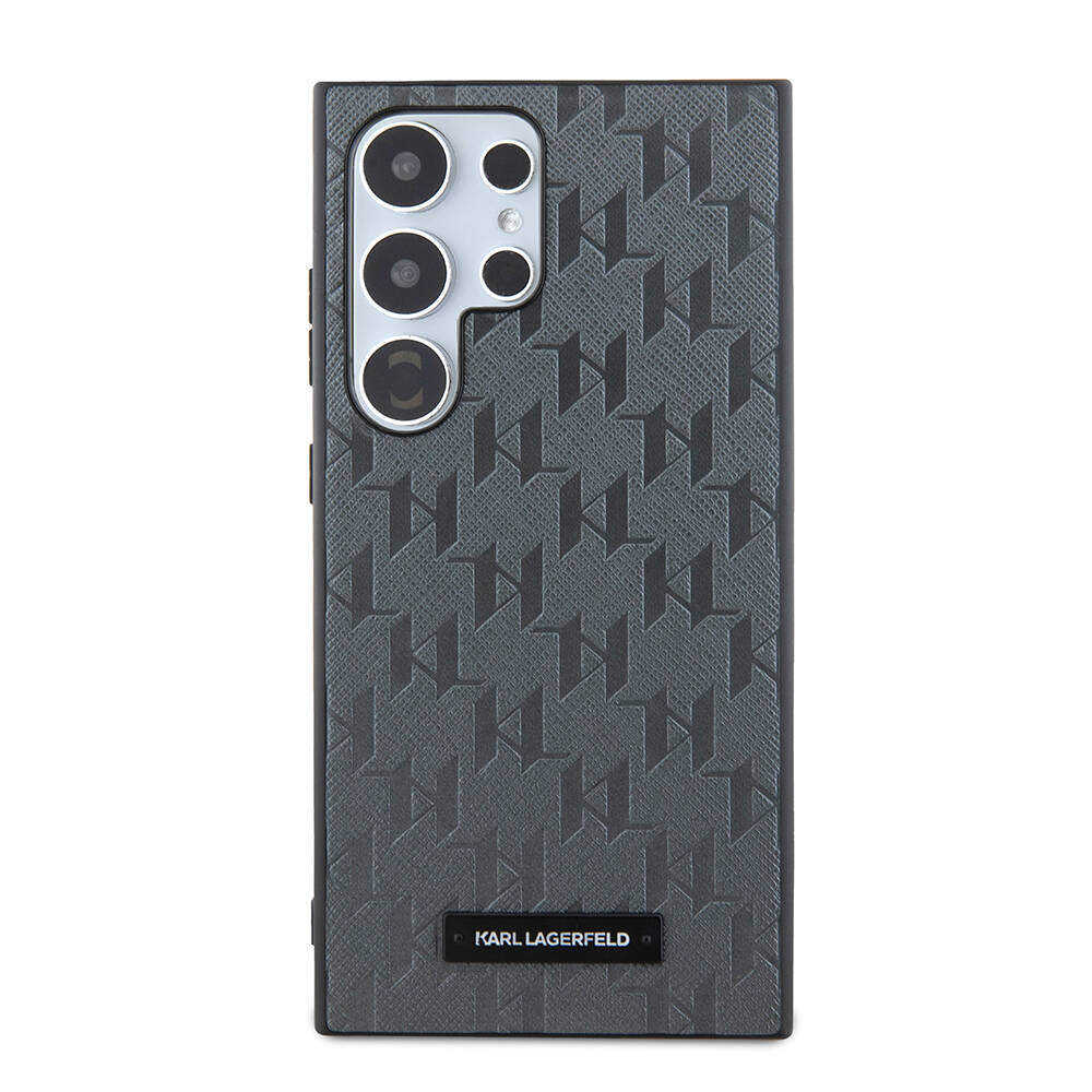 Karl Lagerfeld Galaxy S24 Ultra Orjinal Lisanslı Saffiano Monogram Metal Logo Kılıf