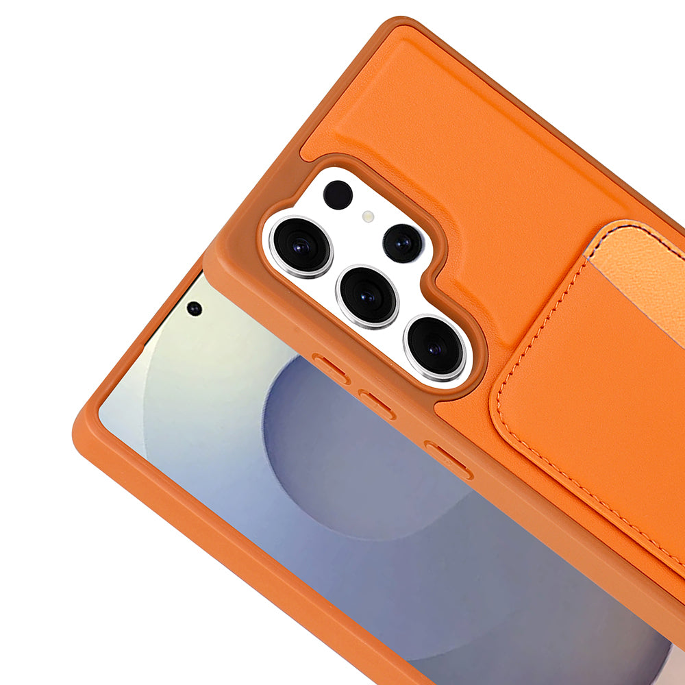 Cepax Galaxy S24 Ultra X-Kart Kartlıklı Silikon Telefon Kılıfı