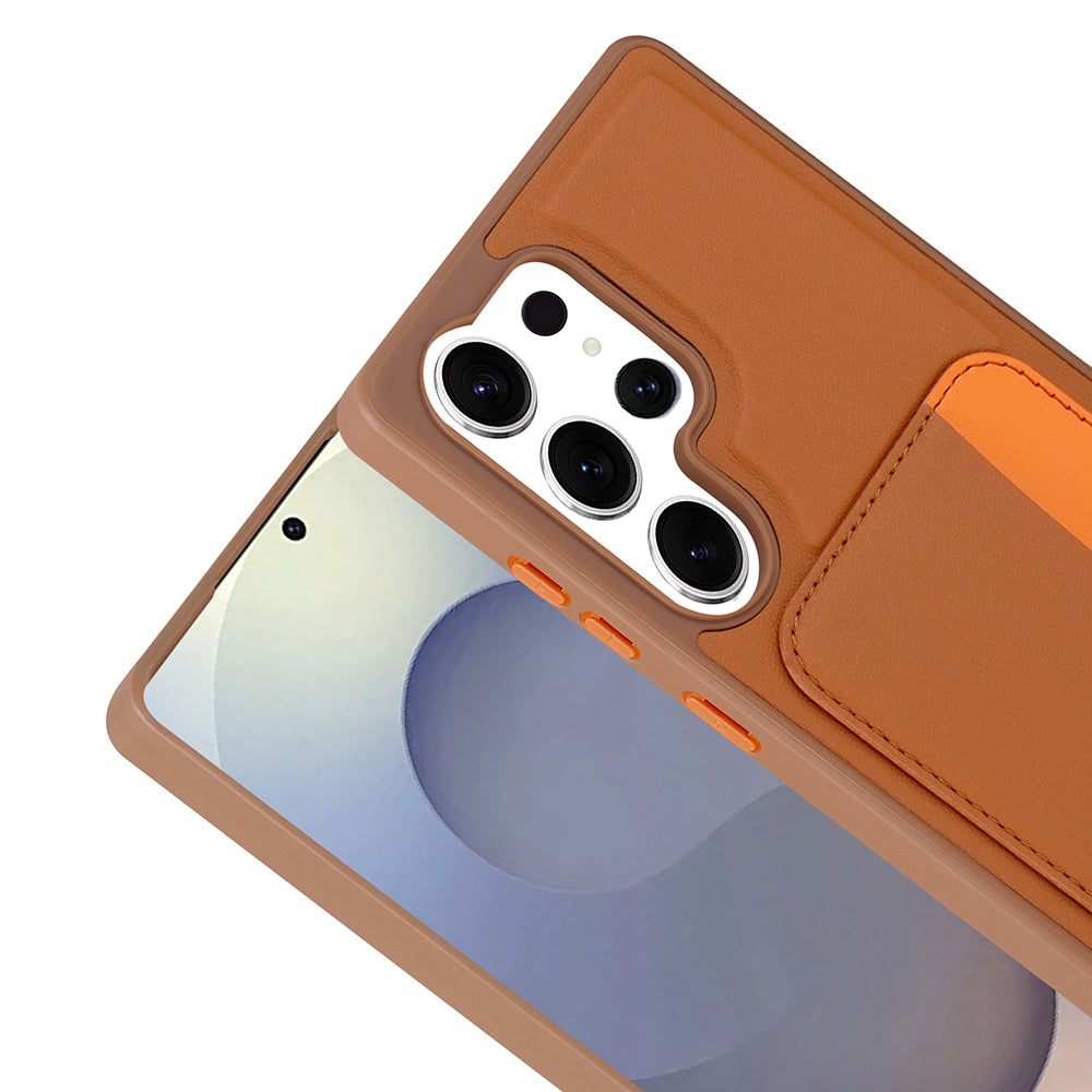 Cepax Galaxy S24 Ultra X-Kart Kartlıklı Silikon Telefon Kılıfı