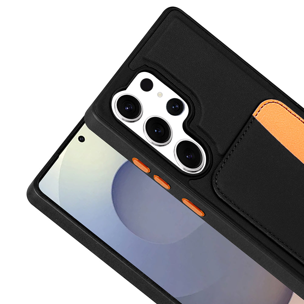 Cepax Galaxy S24 Ultra X-Kart Kartlıklı Silikon Telefon Kılıfı