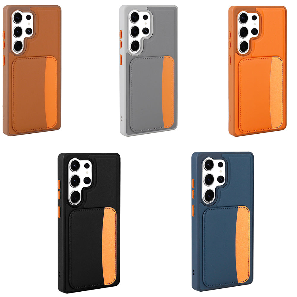 Cepax Galaxy S24 Ultra X-Kart Kartlıklı Silikon Telefon Kılıfı