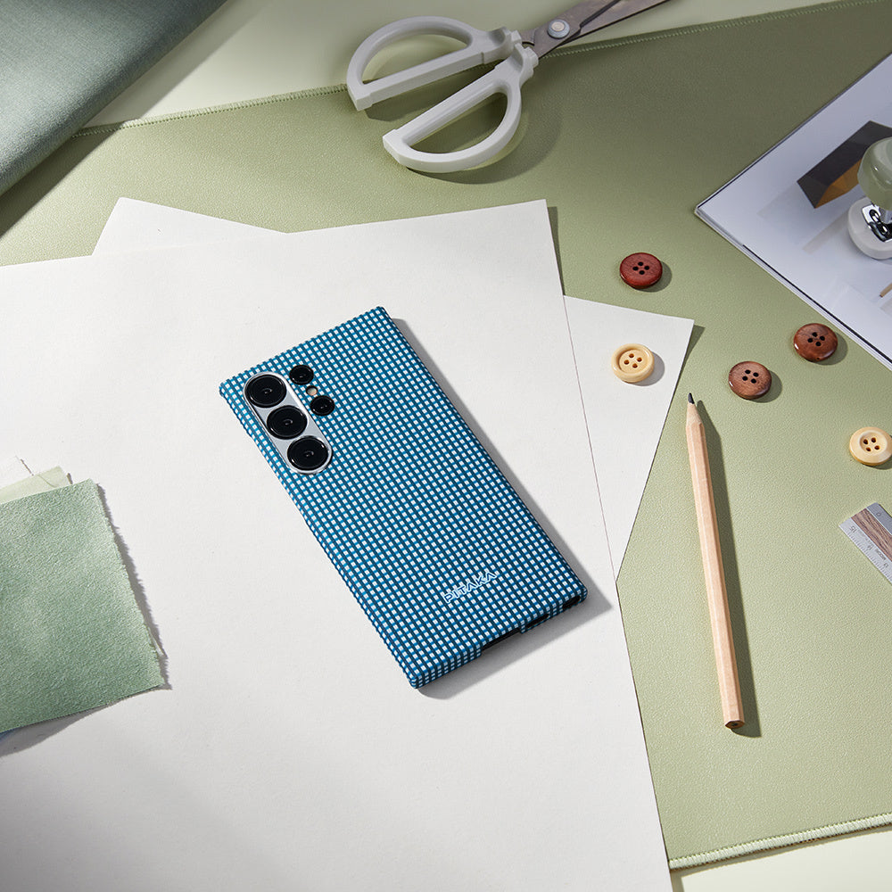 Pitaka Ultra-Slim Classic Serisi Galaxy S24 Ultra M-safe Şarj Özellikli 1500D Aramid Fiber Ice Sea Kılıf