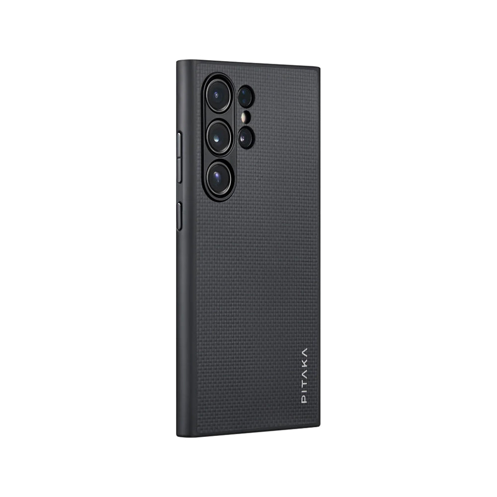 Pitaka PinButton Serisi Galaxy S24 Ultra M-safe Şarj Özellikli Aramid Fiber 3 Fonksiyon Butonlu Kılıf