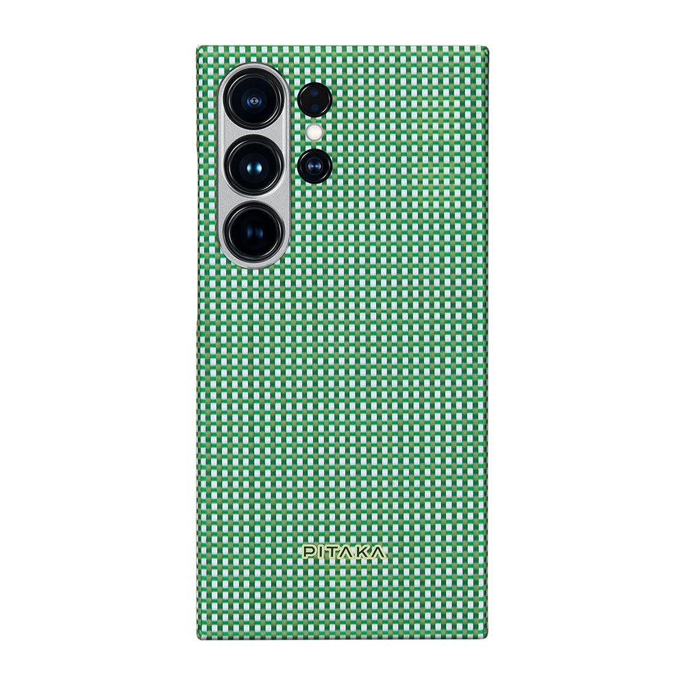Pitaka Ultra-Slim Classic Serisi Galaxy S24 Ultra M-safe Şarj Özellikli 1500D Aramid Fiber Aomori Kılıf