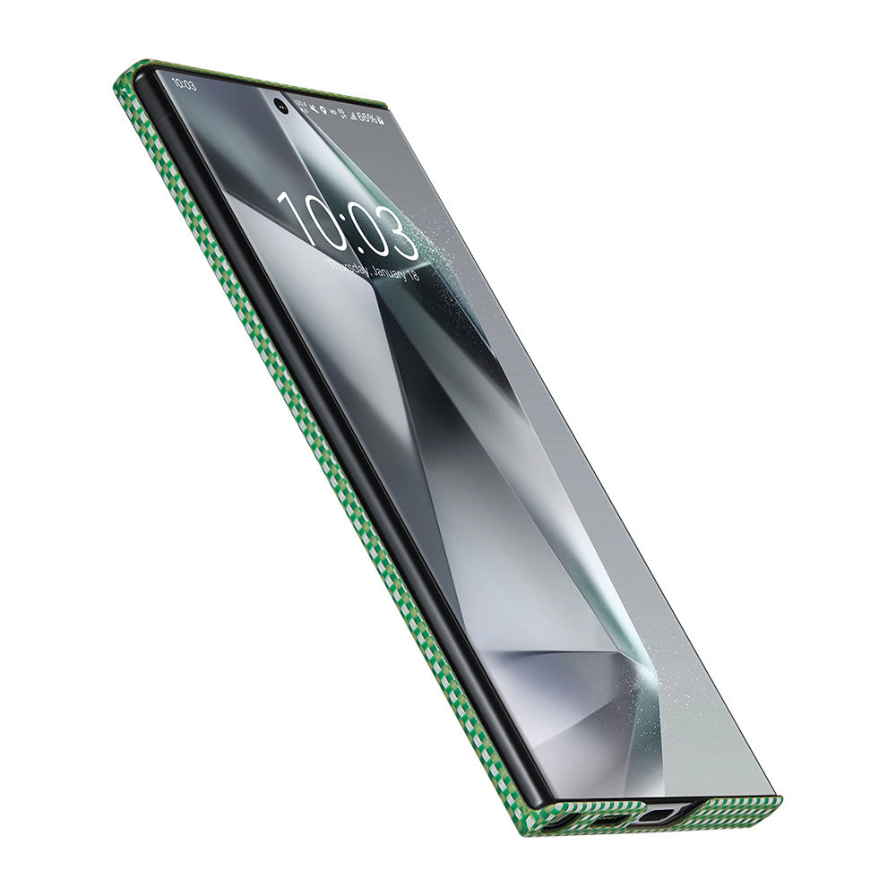 Pitaka Ultra-Slim Classic Serisi Galaxy S24 Ultra M-safe Şarj Özellikli 1500D Aramid Fiber Aomori Kılıf