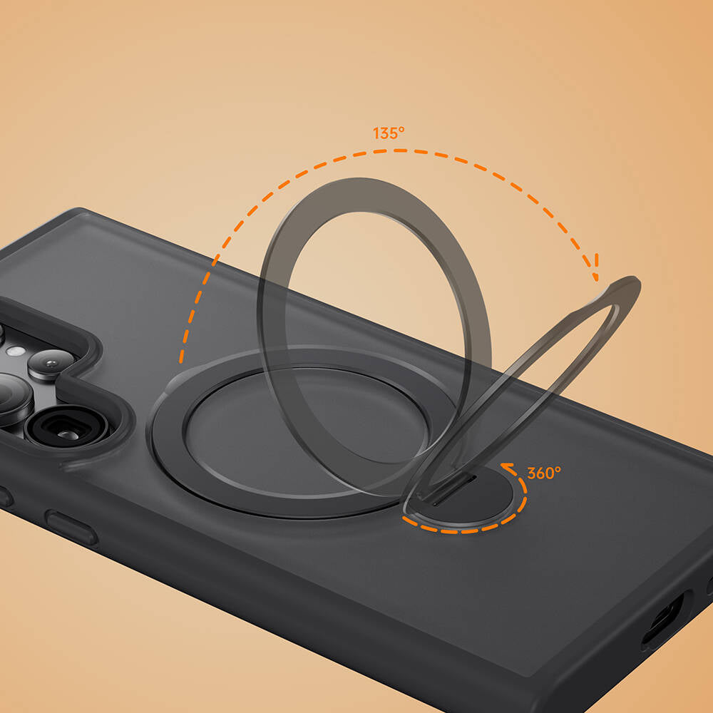 Benks Standlı Mist Protective Galaxy S24 Ultra M-safe Şarj Özellikli Telefon Kılıfı