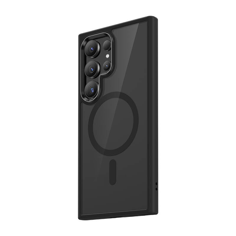 Benks MagClap Galaxy S24 Ultra M-safe Şarj Özellikli Şeffaf Arka Yüzey TPU Çerçeve Kılıf