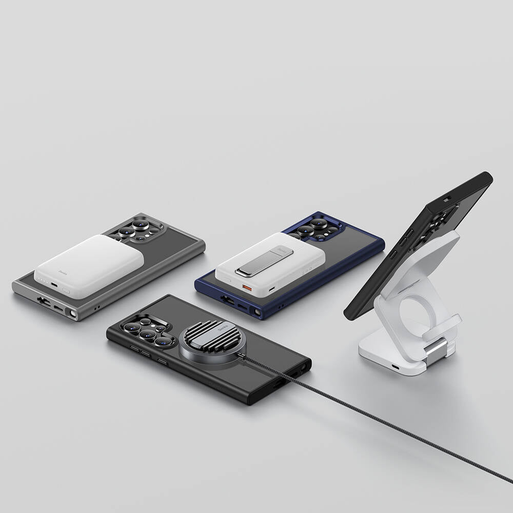 Benks MagClap Galaxy S24 Ultra M-safe Şarj Özellikli Şeffaf Arka Yüzey TPU Çerçeve Kılıf