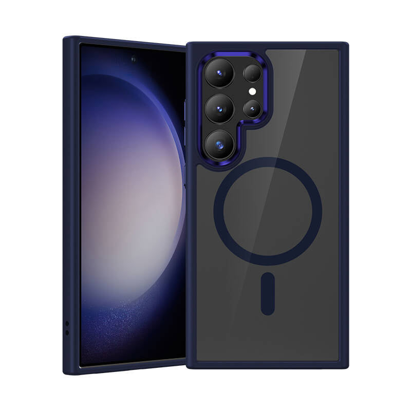 Benks MagClap Galaxy S24 Ultra M-safe Şarj Özellikli Şeffaf Arka Yüzey TPU Çerçeve Kılıf