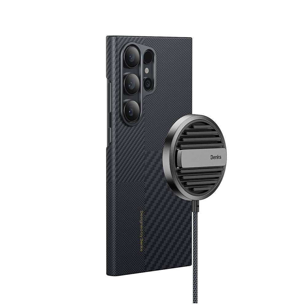 Benks Montage ArmorAir Galaxy S24 Ultra Magsafe Karbon Fiber Kevlar Kılıf