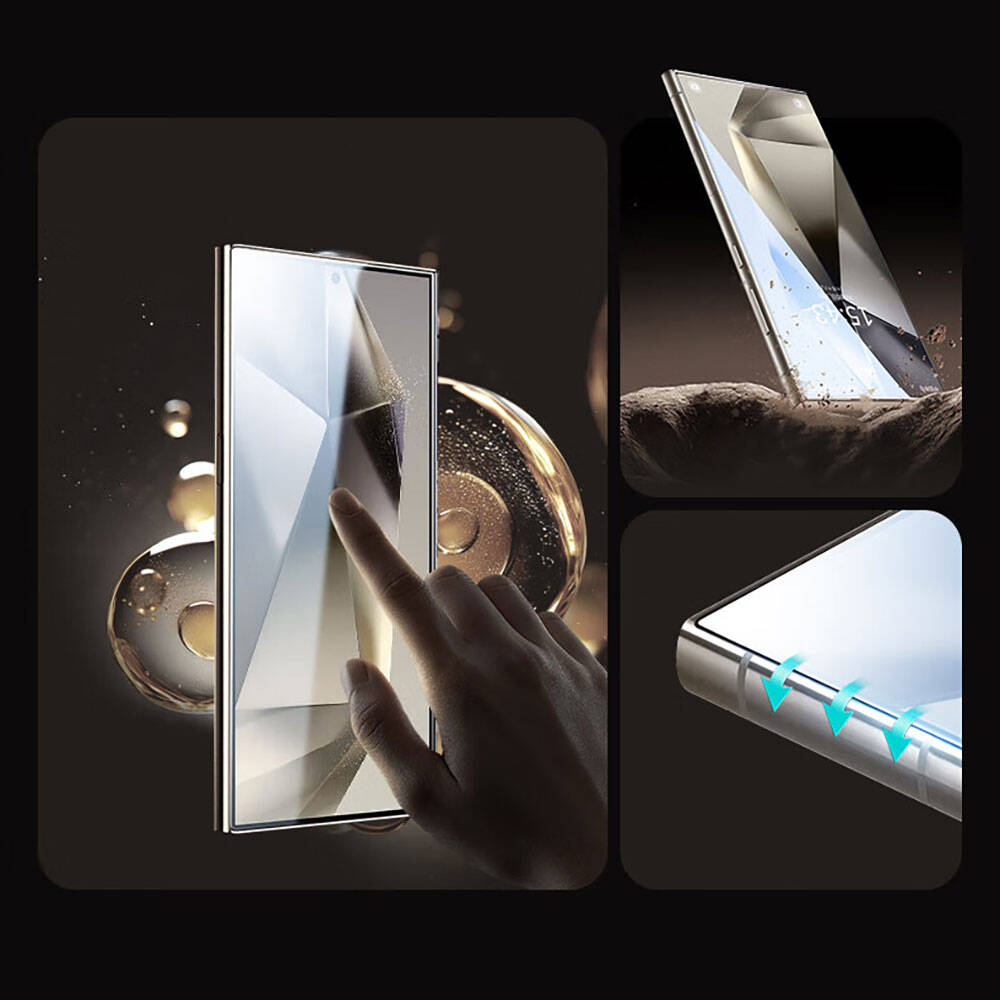 Wiwu Wi-GT012 iVista Galaxy S24 Ultra Darbeye Karşı Dayanıklı HD Temperli Cam Ekran Koruyucu