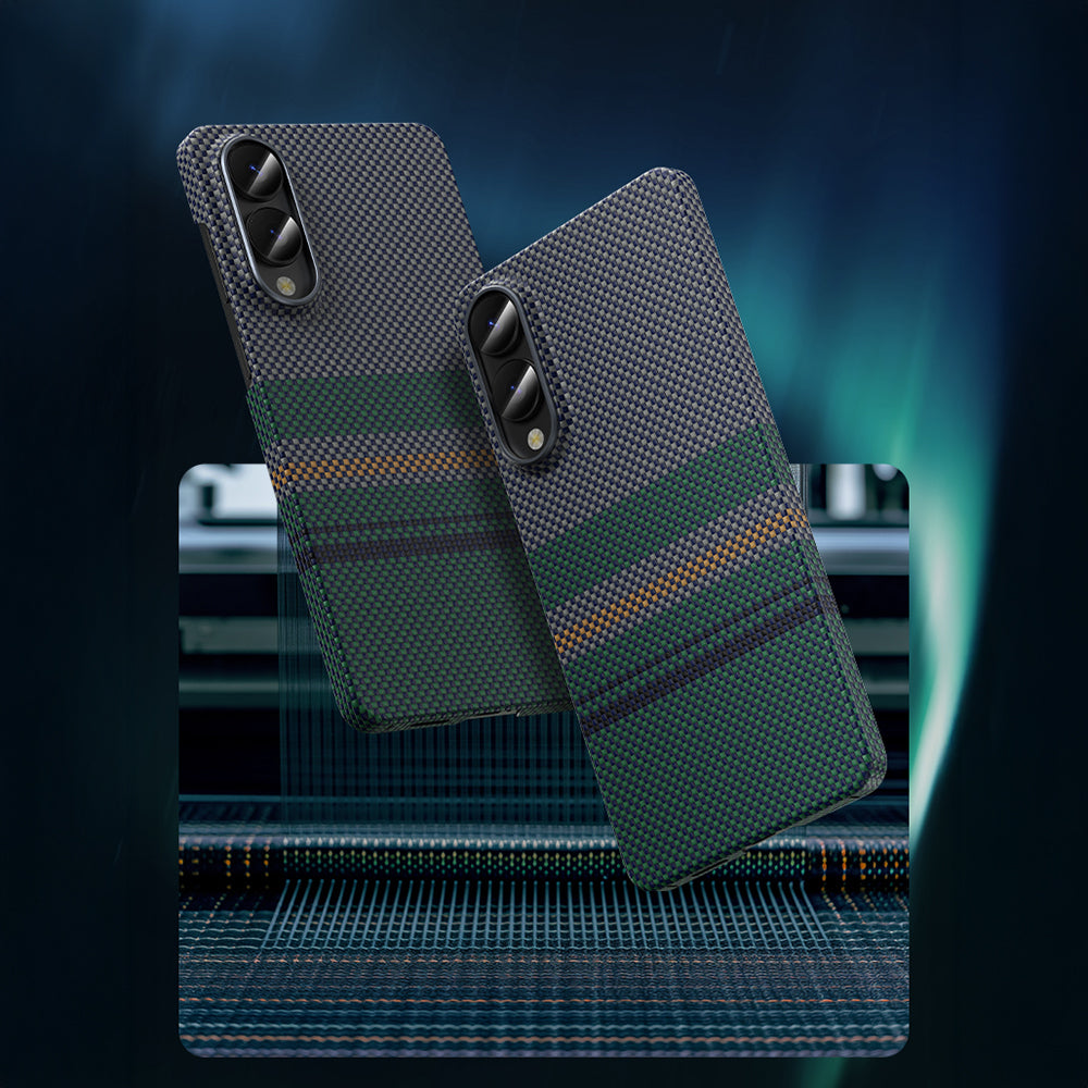 Benks Aurora ArmorAir Kevlar Galaxy S25 Edge Kılıf M-safe Karbon Fiber Tasarımlı Telefon Kılıfı