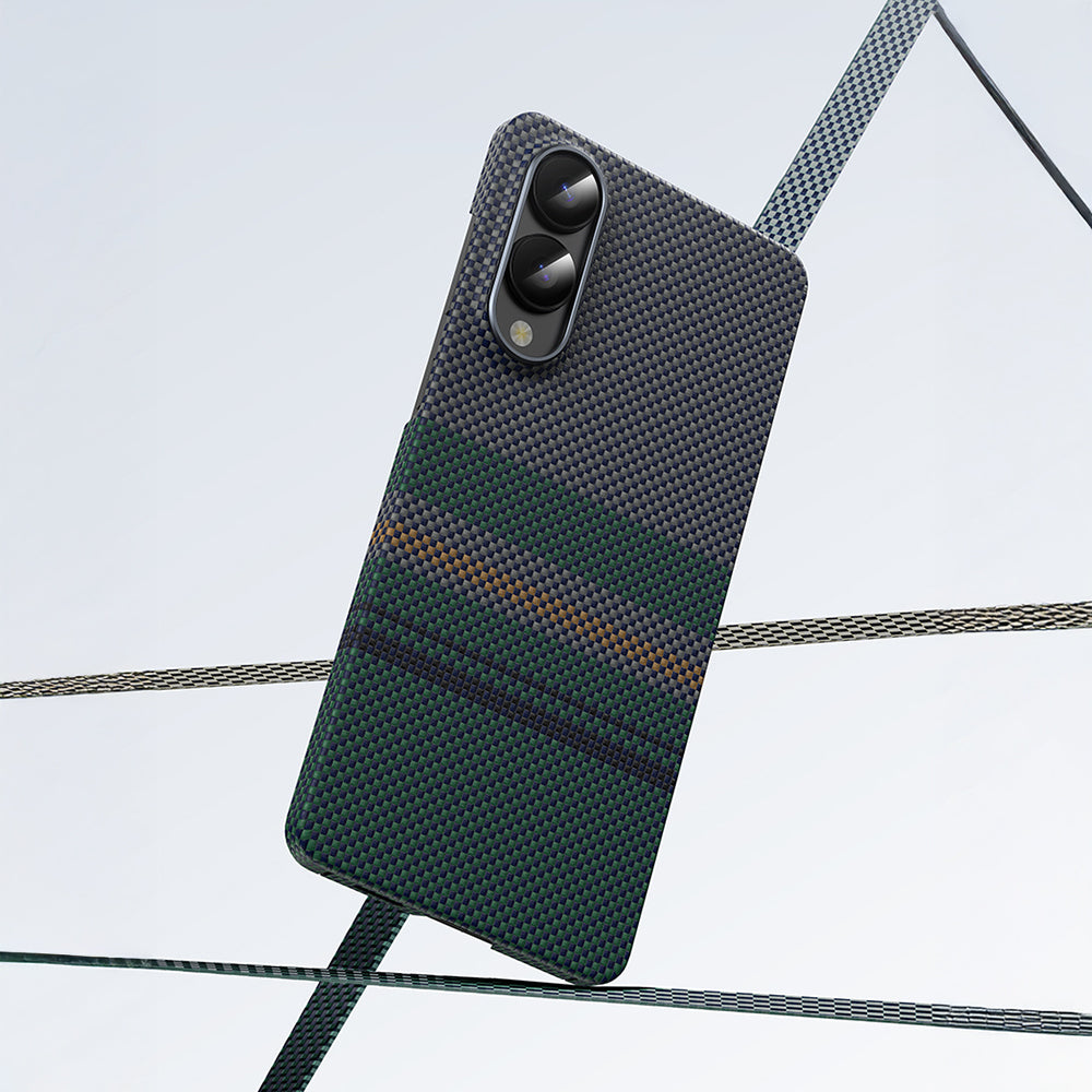 Benks Aurora ArmorAir Kevlar Galaxy S25 Edge Kılıf M-safe Karbon Fiber Tasarımlı Telefon Kılıfı