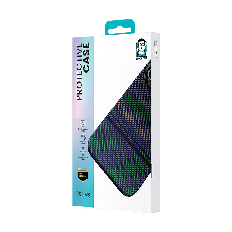 Benks Aurora ArmorAir Kevlar Galaxy S25 Edge Kılıf M-safe Karbon Fiber Tasarımlı Telefon Kılıfı