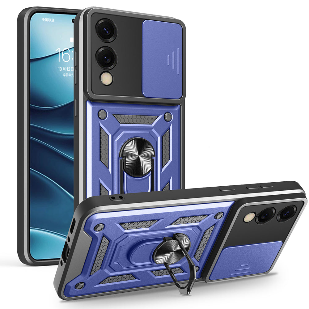 Cepax Galaxy S25 Edge Magnetik Standlı Kamera Korumalı Sürgülü Vega Kılıf