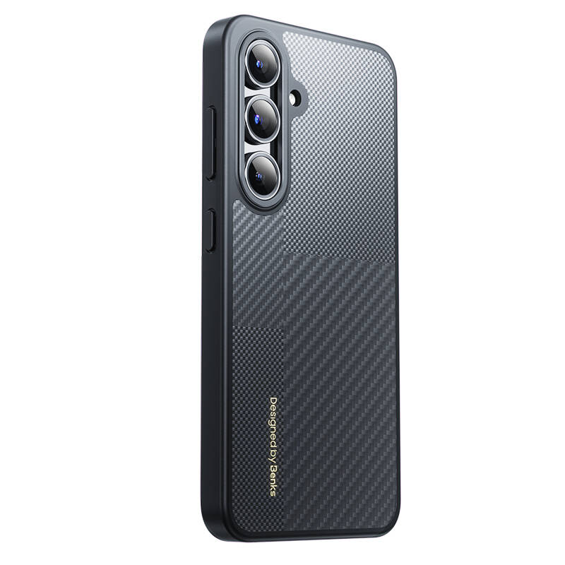 Benks Montage Hybrid ArmorPro Galaxy S25 M-safe Karbon Fiber Kevlar Telefon Kılıfı