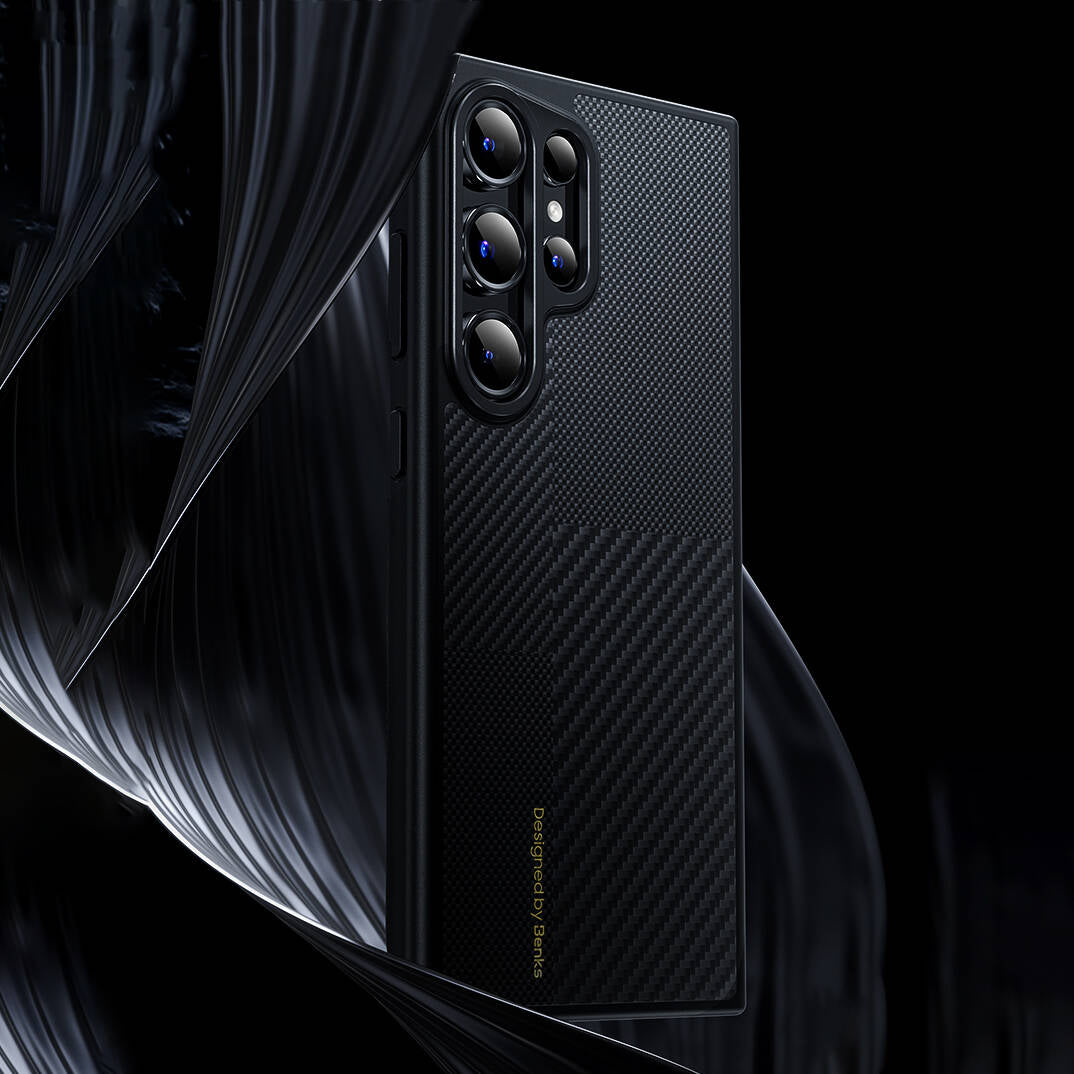 Benks Montage Hybrid ArmorPro Galaxy S25 M-safe Karbon Fiber Kevlar Telefon Kılıfı