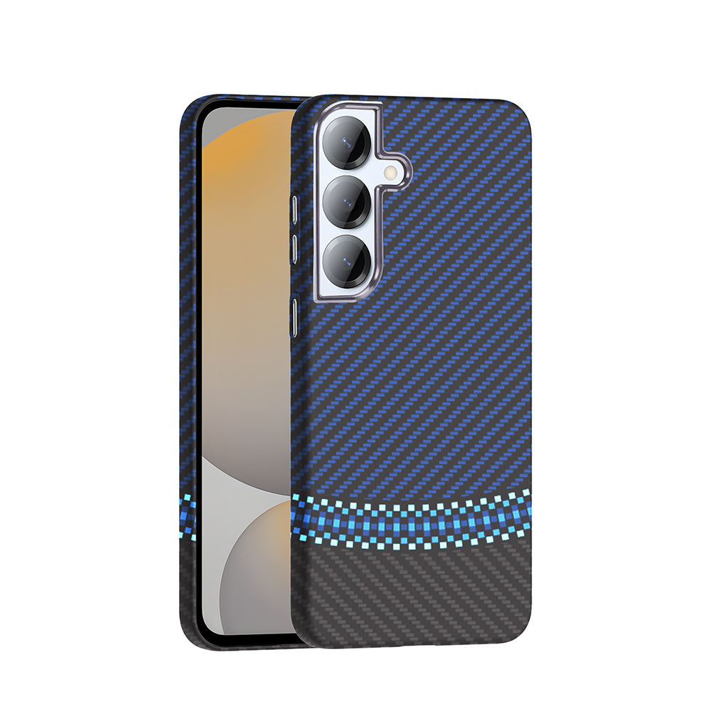 Cepax Galaxy S25 M-safe Şarj Özellikli Karbon Fiber Görünümlü Gros Kılıf