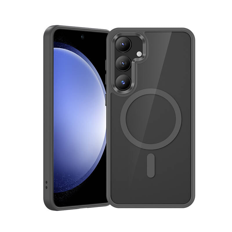 Benks MagClap Galaxy S25 M-safe Şeffaf Arka Yüzey TPU Çerçeve Telefon Kılıfı
