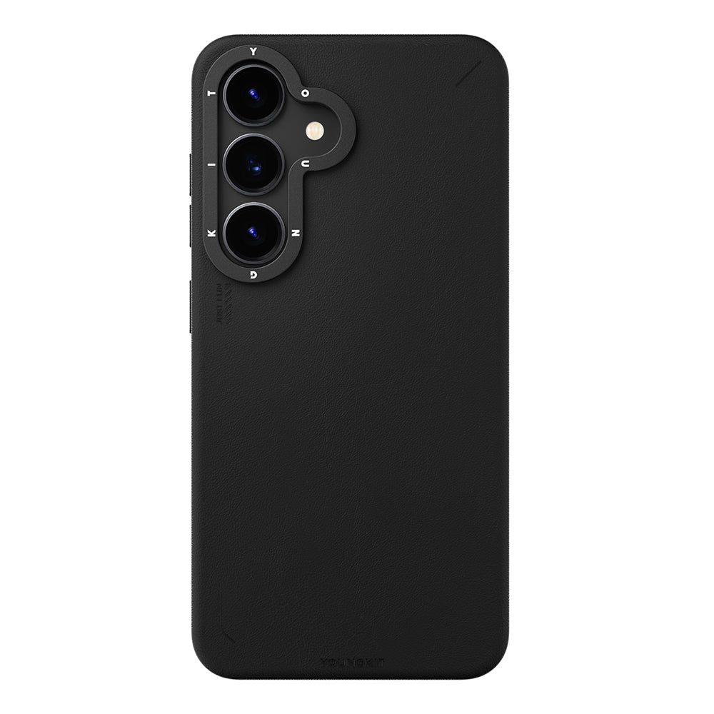 Youngkit Tech Fashion Serisi Galaxy S25 Kılıf Magsafe Mat Deri Desenli Telefon Kılıfı-1