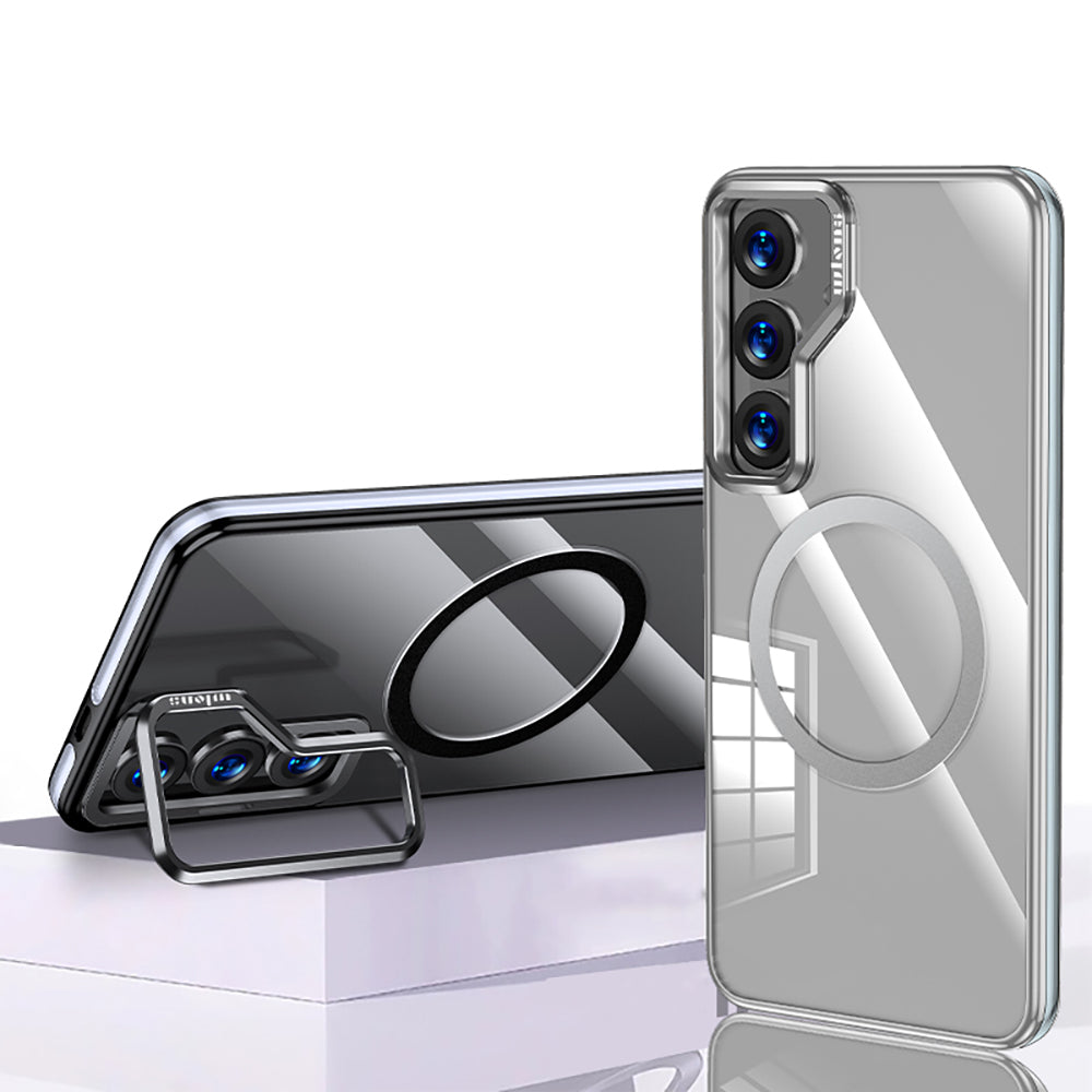 Wlons Galaxy S25 M-safe Şarj Özellikli Standlı Efsane Telefon Kılıfı