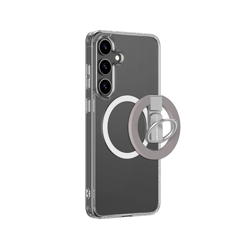 Amazingthing Minimal Grip Serisi Galaxy S25 Magsafe Yüzük Standlı Telefon Kılıfı - 1