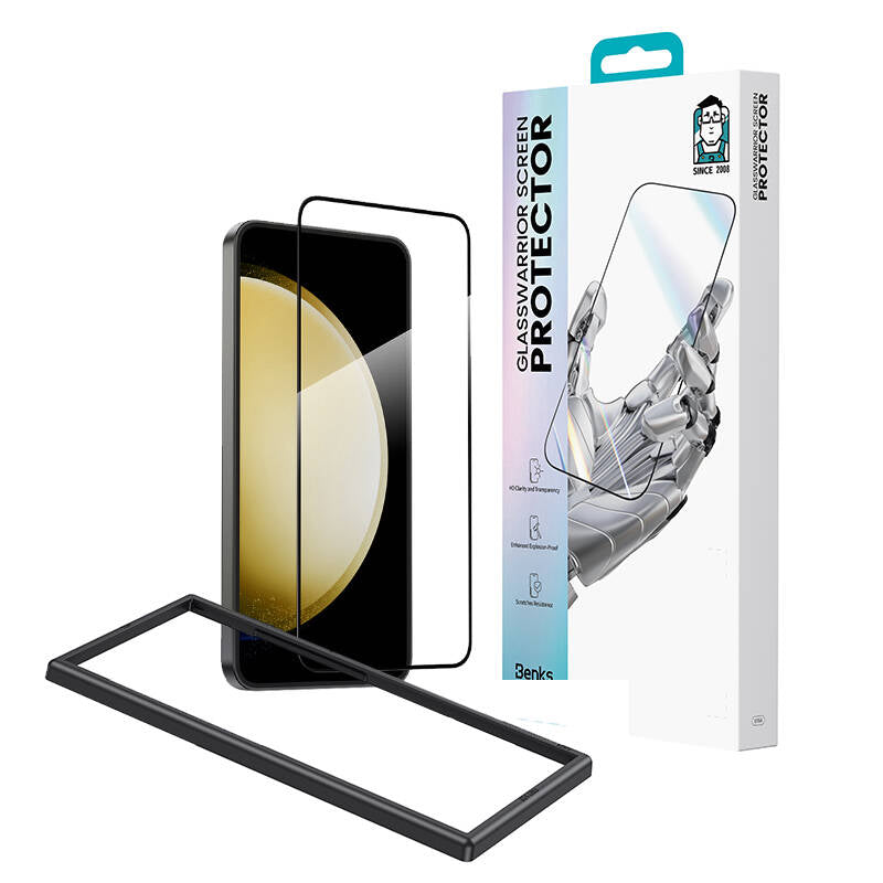 Benks Glass Warrior Galaxy S25 Plus Cam Ekran Koruyucu + Kolay Uygulama Aparatlı