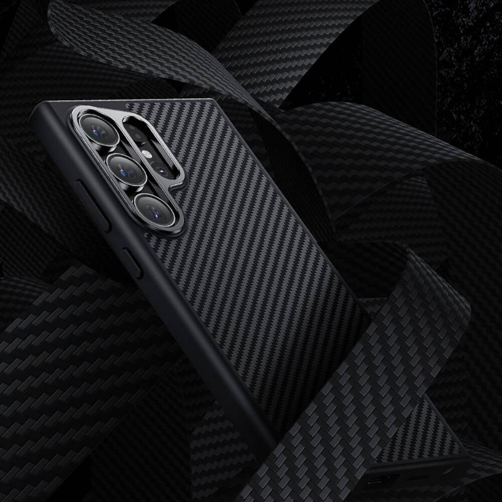 Benks Hybrid ArmorPro 600D Galaxy S25 Plus Karbon Fiber M-safe Kevlar Telefon Kılıfı
