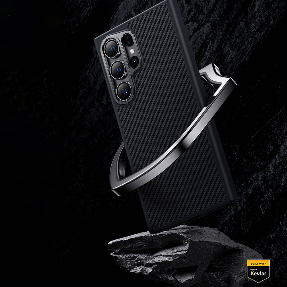 Benks Hybrid ArmorPro 600D Galaxy S25 Plus Karbon Fiber M-safe Kevlar Telefon Kılıfı