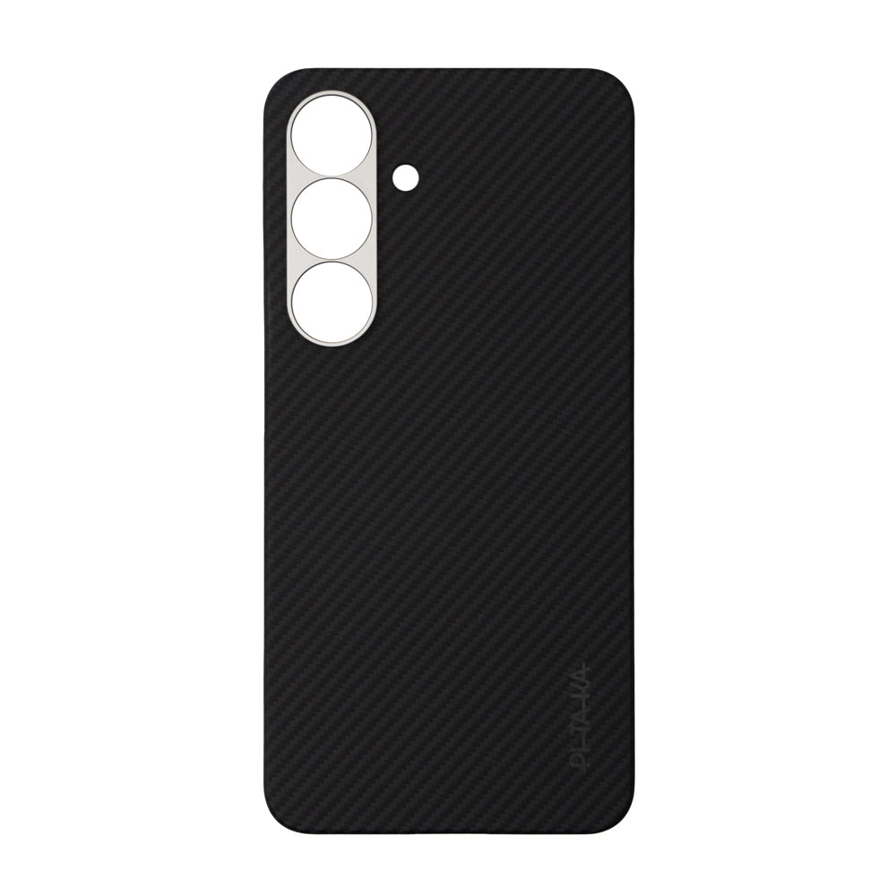 Pitaka Ultra-Slim Classic Serisi Galaxy S25 Plus M-safe Şarj Özellikli 600D Aramid Fiber Black-Grey Twill Kılıf
