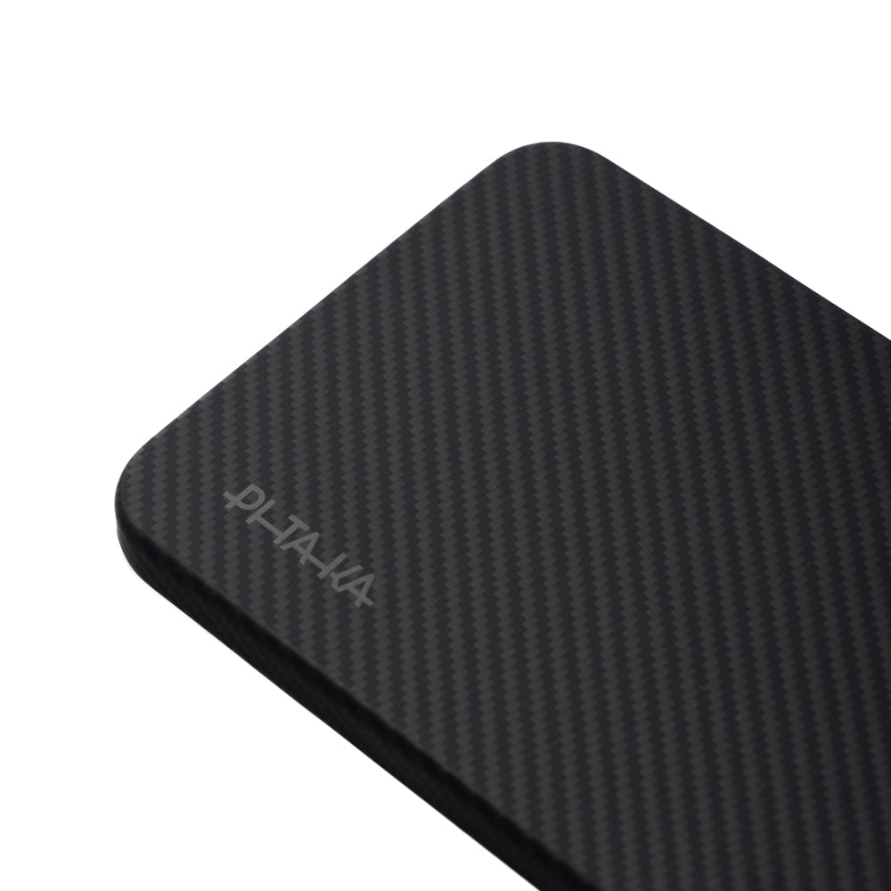Pitaka Ultra-Slim Classic Serisi Galaxy S25 Plus M-safe Şarj Özellikli 600D Aramid Fiber Black-Grey Twill Kılıf