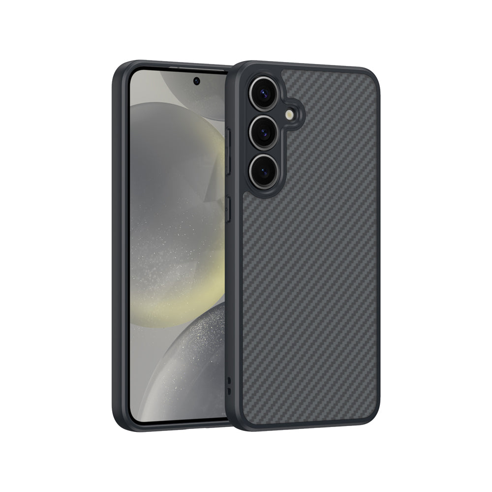 Cepax Galaxy S25 Plus M-safe Şarj Özellikli Karbon Fiber Tasarımlı Elnino Kılıf