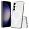 Cepax Embos Galaxy S25 Plus Magsafe Şeffaf Sert PC Telefon Kılıfı