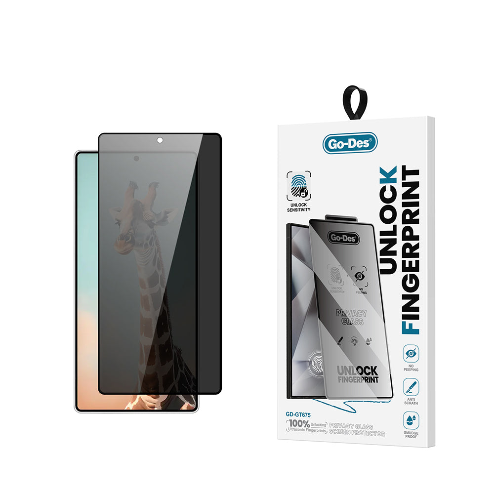 Go Des GD-001 Galaxy S25 Ultra Parmak İzi Bırakmayan Privacy 9H Temperli HD Cam Hayalet Ekran Koruyucu
