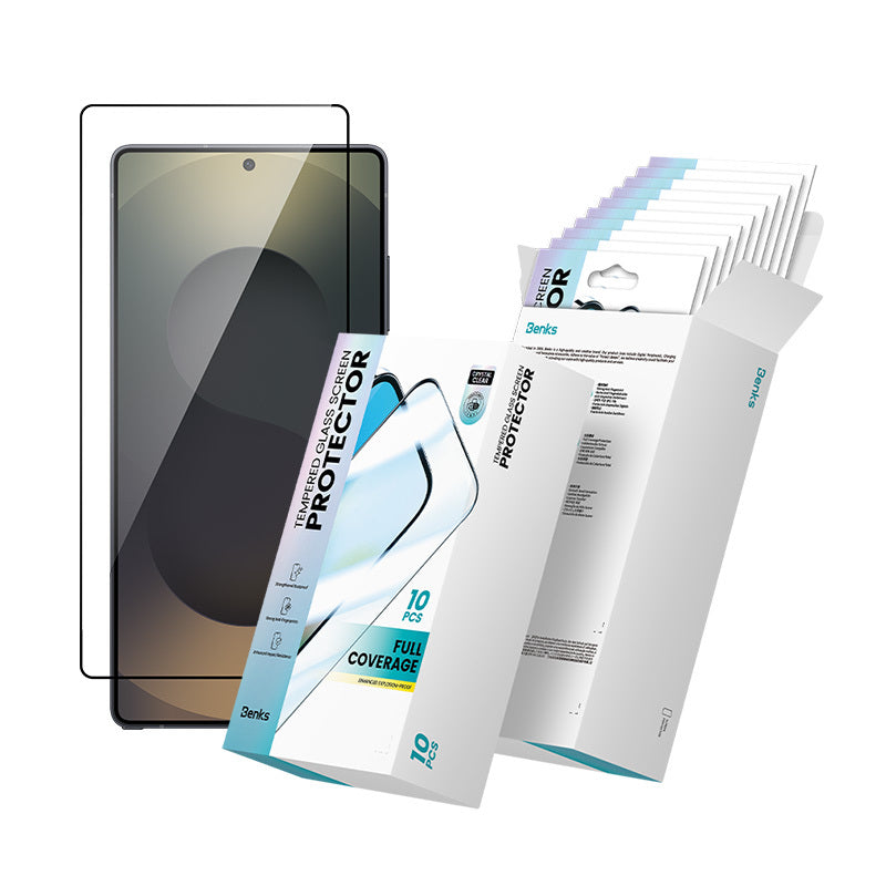 Benks Galaxy S25 Ultra Hidrofobik Ve Oleofobik Özellikli 0.3mm Air Shield Ekran Koruyucu 10'lu Paket