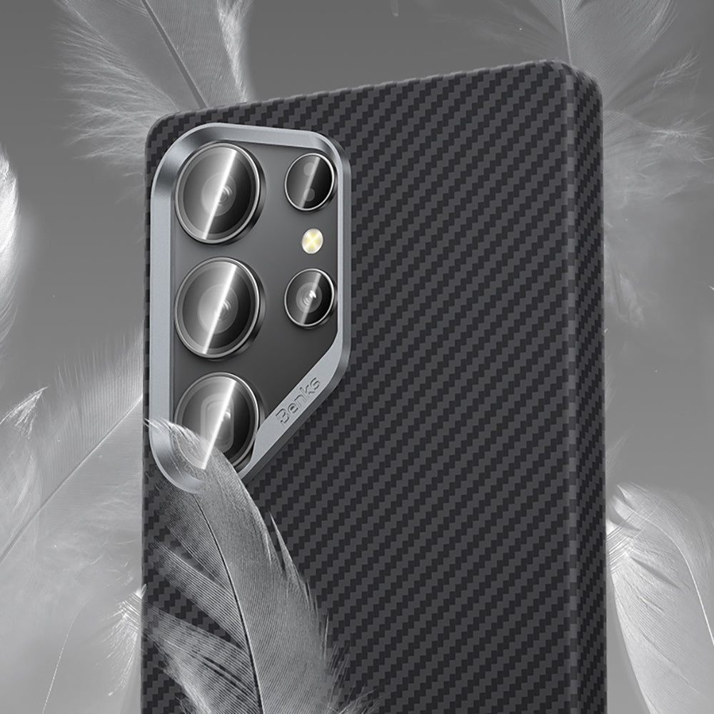 Benks Galaxy S25 Ultra M-safe Şarj Özellikli Magnetik ArmorAir 600D Kevlar Fiber Kılıf