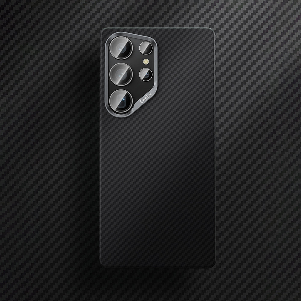 Benks Galaxy S25 Ultra M-safe Şarj Özellikli Magnetik ArmorAir 600D Kevlar Fiber Kılıf