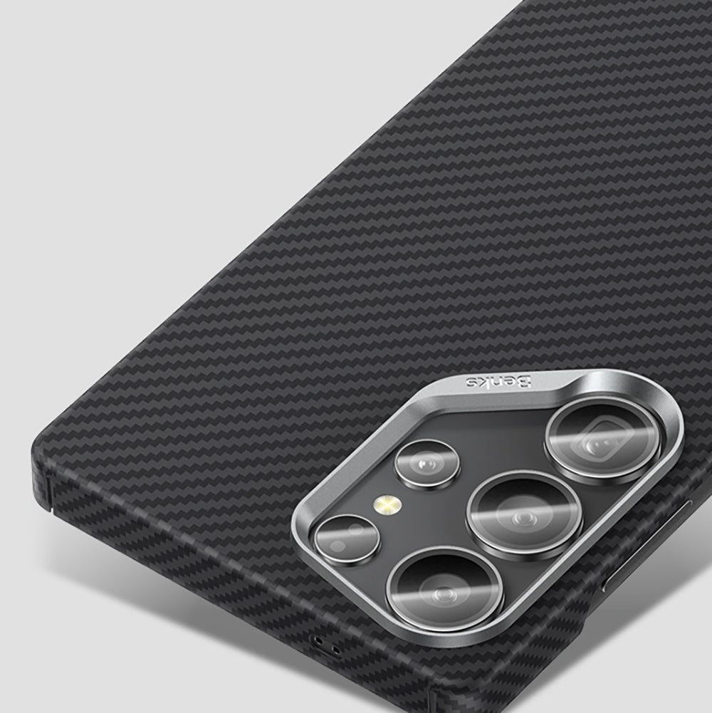 Benks Galaxy S25 Ultra M-safe Şarj Özellikli Magnetik ArmorAir 600D Kevlar Fiber Kılıf