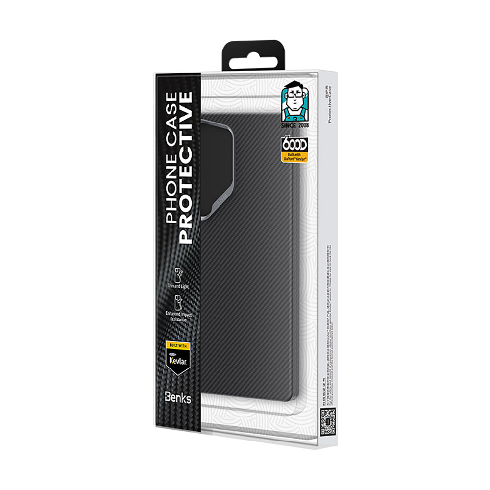 Benks Galaxy S25 Ultra M-safe Şarj Özellikli Magnetik ArmorAir 600D Kevlar Fiber Kılıf