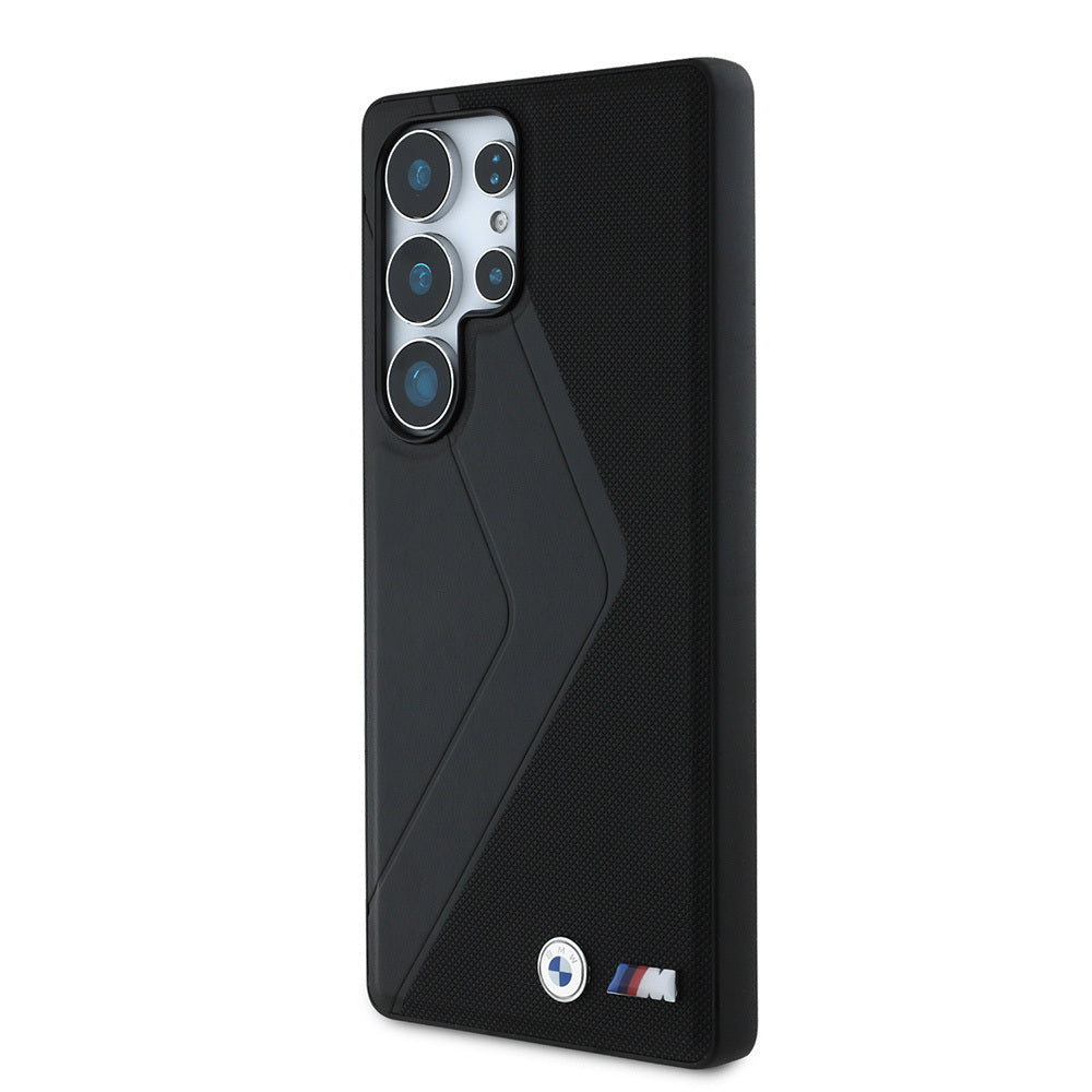 BMW Galaxy S25 Ultra Orjinal Lisanslı M Logolu Oversize Çizgili PU Deri M-safe Kılıf
