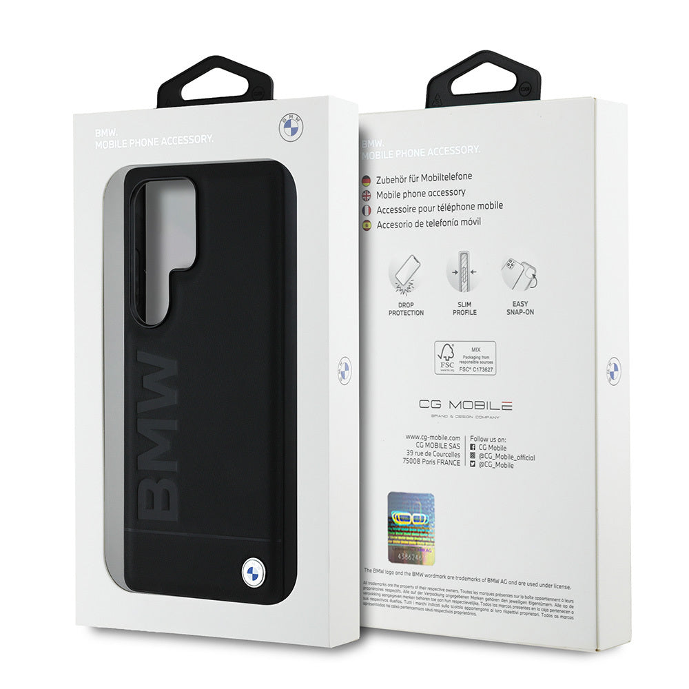 BMW Galaxy S25 Ultra Orjinal Lisanslı M-safe Sıcak Damga Logolu Deri Kılıf