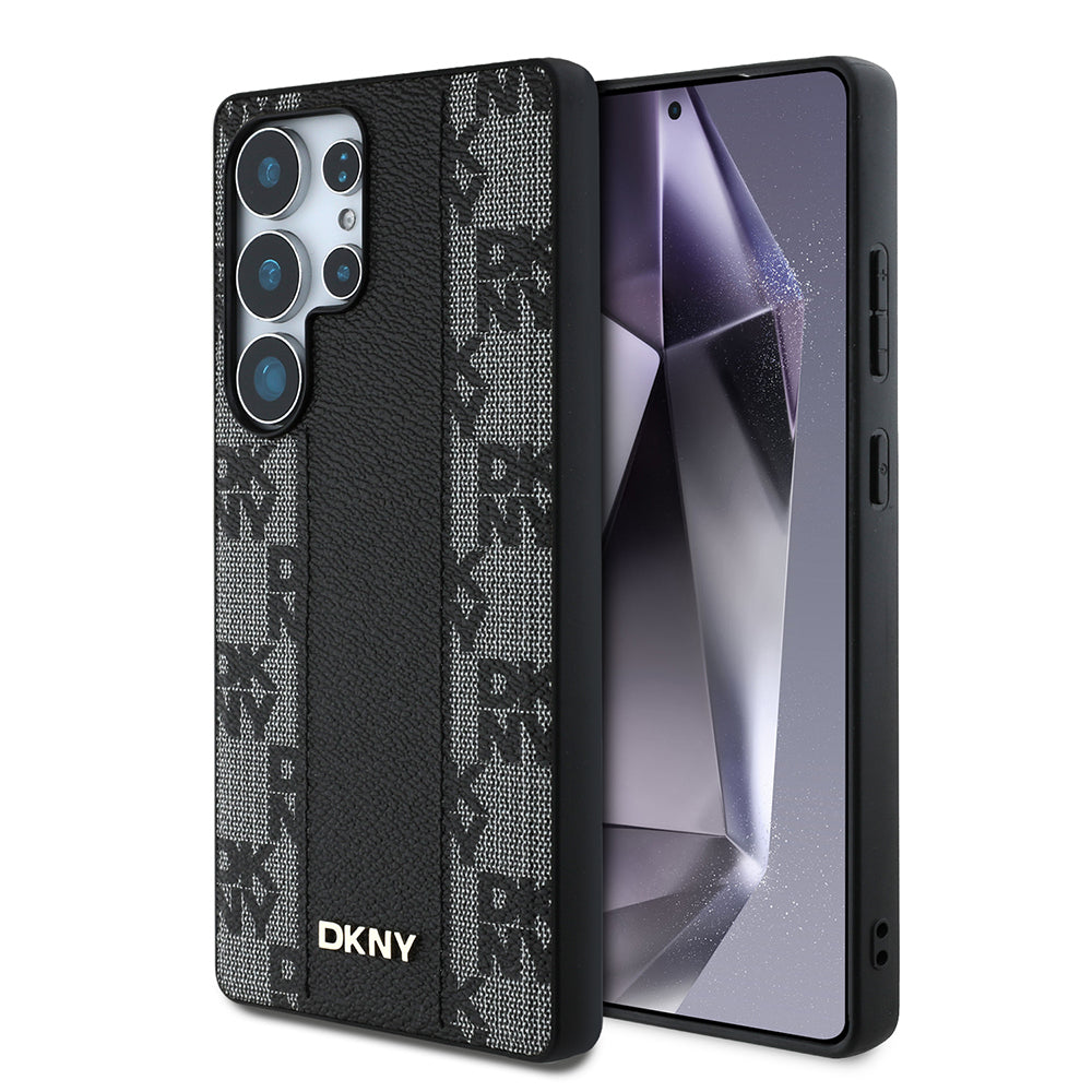 DKNY Galaxy S25 Ultra Orjinal Lisanslı Magsafe 3D Yazılı Checkered Pattern Kılıf